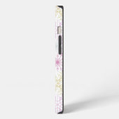 Mousserende roze snowflakes iPhone hoesje (Linkerkant)