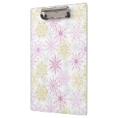 Mousserende roze snowflakes klembord (Links)