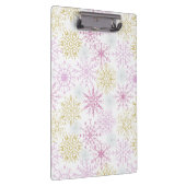 Mousserende roze snowflakes klembord (Rechts)