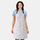 Mousserende roze snowflakes schort (Gedragen)