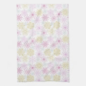 Mousserende roze snowflakes theedoek (Verticaal)