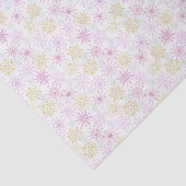 Mousserende roze snowflakes tissuepapier (Detail)
