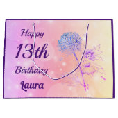 Mousserende roze ventiel 13e verjaardag groot cadeauzakje (Voorkant)