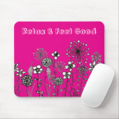 : Mousserende roze ventiel : Mousepad Muismat (Met muis)
