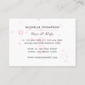 Mousserende roze zeep Bubble Beauty Industry Visitekaartje (Achterkant)