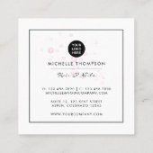 Mousserende roze zeep Bubble Beauty Salon Square B Vierkante Visitekaartje (Achterkant)