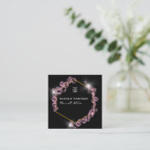 Mousserende roze zeep Bubble Beauty Salon Square B Vierkante Visitekaartje (Staand voorkant)