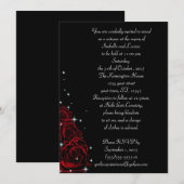 Mousserende Rozen Moderne Gothic bruiloft Kaart (Voorkant / Achterkant)