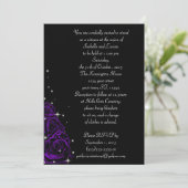 Mousserende Rozen Moderne Gothic bruiloft Kaart (Staand voorkant)