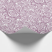 Mousserende Rozen Paars Cadeaupapier (Hoek)