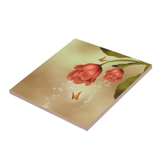 Mousserende Rozen Tegeltje (Zijkant)