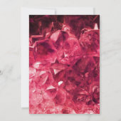 Mousserende Ruby Red Edelsteen bruiloft uitnodigin Kaart (Achterkant)