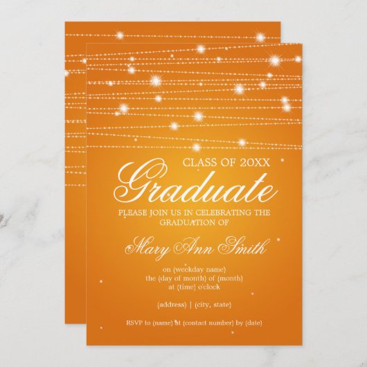 Mousserende Sinaasappel van peulvruchten Kaart (Voorkant / Achterkant)