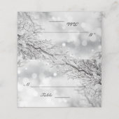 Mousserende sneeuw en ijswinterweddenschap gevouwe plaatskaartje (Buitenkant ongevouwen)