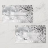 Mousserende sneeuw en ijzige winterweddenschappen plaatskaartje (Voorkant / Achterkant)