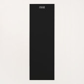 Mousserende Snowflakes White Blue in Black Night S Yogamat (Achterkant)