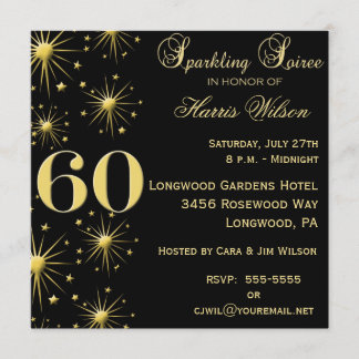 Mousserende Soiree 60e verjaardag Kaart