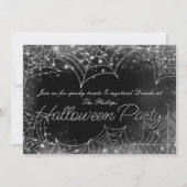 Mousserende spiderwebs Halloween Party Invitations Kaart (Voorkant)