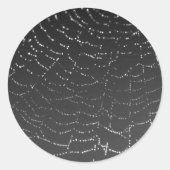 mousserende spinrag ronde sticker (Voorkant)