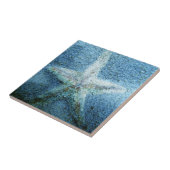 Mousserende Starfish in de zand Tegeltje (Zijkant)