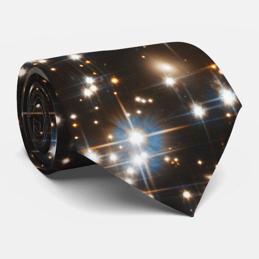 Mousserende Starry Astronomy Science Lover Sky Stropdas (Opgerold)