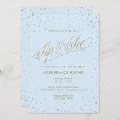 Mousserende stars Blue Boy Baby Sip en zie Kaart (Voorkant / Achterkant)