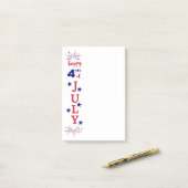 Mousserende sterren en strepen post-it® notes (Op bureau)