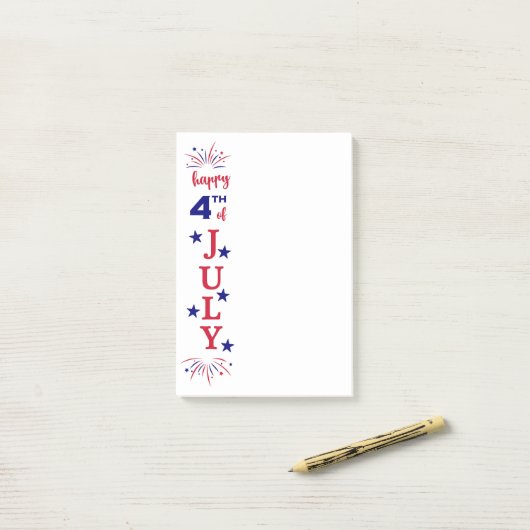 Mousserende sterren en strepen post-it® notes (Op bureau)