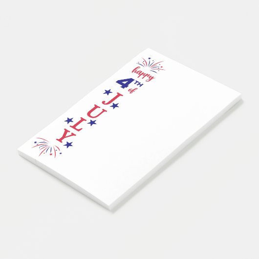 Mousserende sterren en strepen post-it® notes (Schuin)