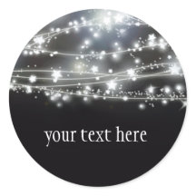 Mousserende sterren Ronde sticker