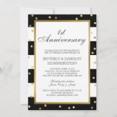 mousserende strepen | 1e Jubileum-partij Kaart (Voorkant)