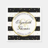 mousserende strepen | 60e bruiloft Jubileum Servetten (Voorkant)