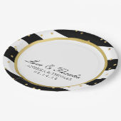 Mousserende strepen | Elegante bruiloft Borden Papieren Bordje (Gekanteld)