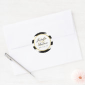 Mousserende strepen | Elegante bruiloft Sticker (Envelop)