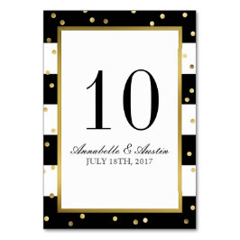 Mousserende strepen | Elegante Trouwtafel Kaart