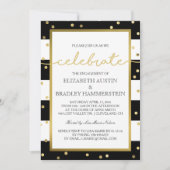 Mousserende strepen | Uitnodiging voor de Verlovin (Voorkant)