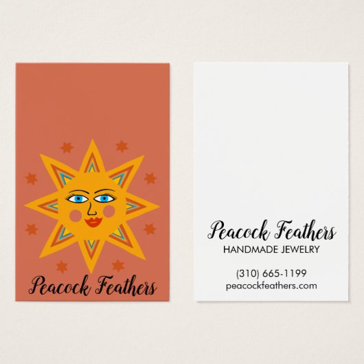 Mousserende Sun met Ketting juwelen-kaart Visitekaartje (Voorkant /achterkant)