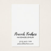 Mousserende Sun met Ketting juwelen-kaart Visitekaartje (Achterkant)