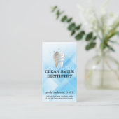 Mousserende tand Logo | tandarts Visitekaartje (Staand voorkant)