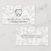 Mousserende tand | Marmer Visitekaartje (Voorkant / Achterkant)