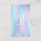 Mousserende tand | tandheelkunde | kleurrijke glin visitekaartje (Achterkant)