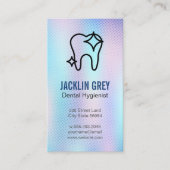 Mousserende tand | tandheelkunde | kleurrijke glin visitekaartje (Voorkant)