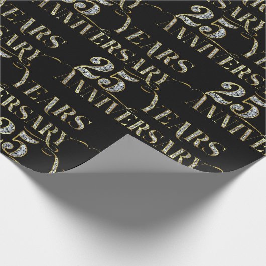 mousserende tekst voor 25e trouwdag cadeaupapier (Hoek)