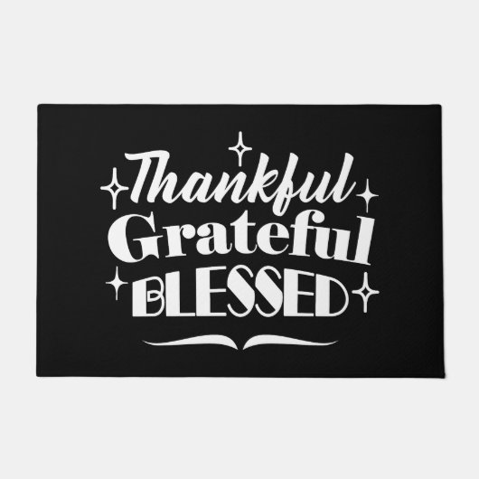 Mousserende Thanksgiving Quote Holiday Design Deurmat (Voorkant)