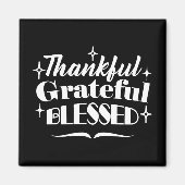 Mousserende Thanksgiving Quote Holiday Design Magneet (Voorkant)