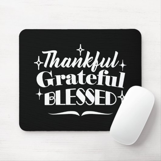 Mousserende Thanksgiving Quote Holiday Design Muismat (Met muis)