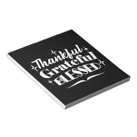 Mousserende Thanksgiving Quote Holiday Design Notitieblok (Schuin)