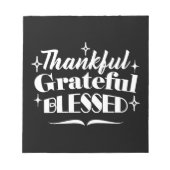 Mousserende Thanksgiving Quote Holiday Design Notitieblok (Voorkant)