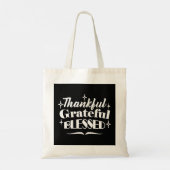 Mousserende Thanksgiving Quote Holiday Design Tote Bag (Achterkant)