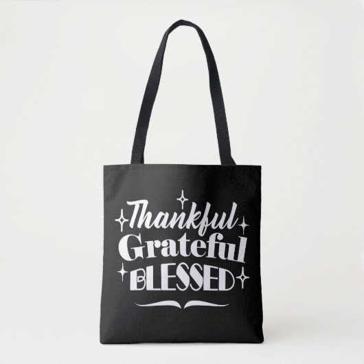Mousserende Thanksgiving Quote Holiday Design Tote Bag (Voorkant)